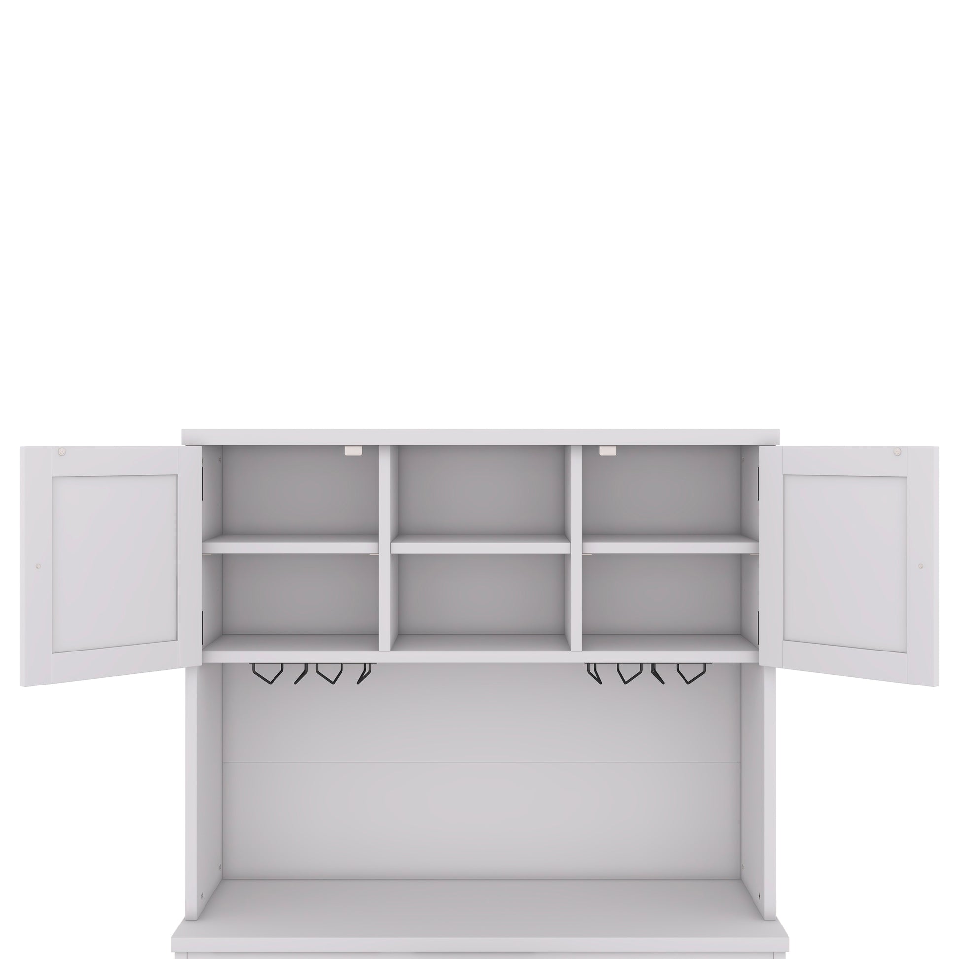 Coffee Bar Cabinet Kitchen Cabinet With Storage, Farmhouse Wine Cabinet With Drawers Shelves And Cabinets, Buffet Cabinet Wine & Glass Racks For Dining Room, White Off White Particle Board Mdf