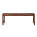 Modern Chevron Top Solid Wood Patio Bench Dark Brown Dark Brown Polyester Acacia Wood