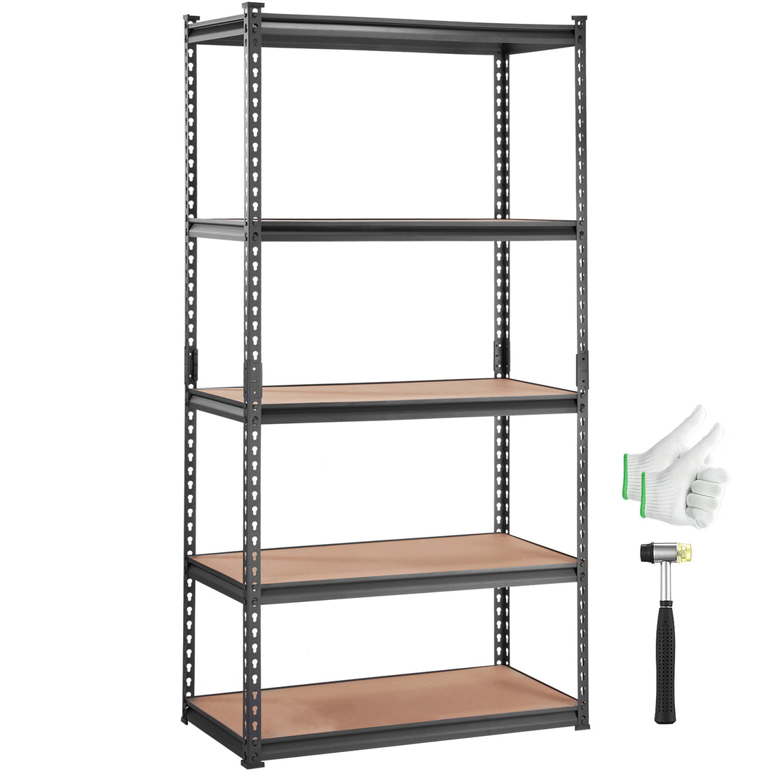 Storage Shelving Unit, 5 Tier Adjustable, 2000 Lbs Capacity, Heavy Duty Garage Shelves Metal Organizer Utility Rack, Black, 36" L X 18" W X 72" H For Kitchen Pantry Basement Bathroom Laundry