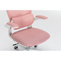 Ergonomic Mesh Office Chair With 3D Adjustable Lumbar Support, High Back Desk Chair With Flip Up Arms, Executive Computer Chair Home Office Task Swivel Rolling Chairs For Adults Cushion Metal Solid Pink Office Sponge Dry Clean Round Handle Office Chairs