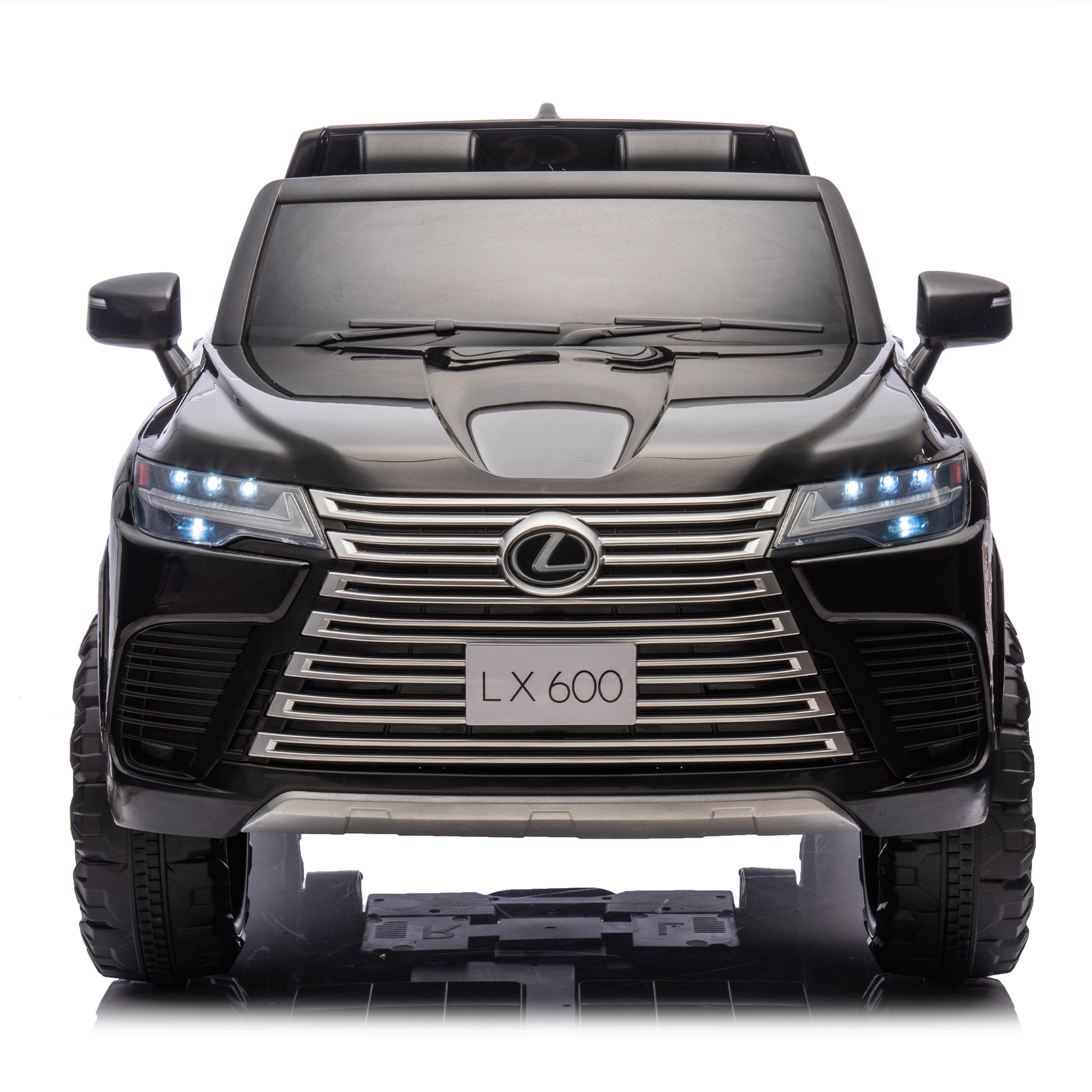 Licensed Lexus Lx600 24V Two Seater Xxl Kids Ride On Car W Parents Control,Seat Width 20 Inches,2Wd,Four Wheel Suspension,Bluetooth,Mp3,Music,Power Display,Speeds 1.86 3.11Mph For Kids. Black Polypropylene