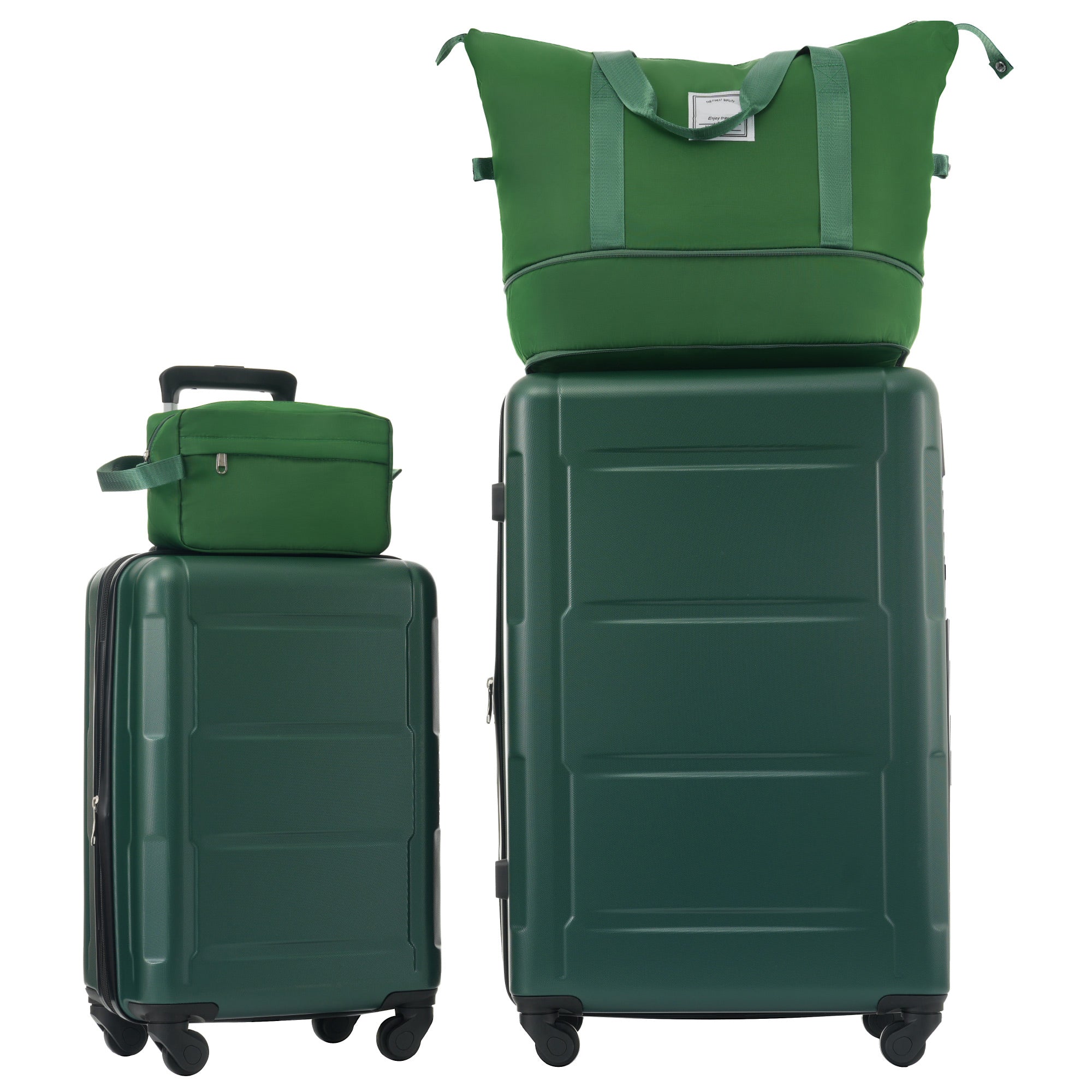 2 Piece Luggage Set With Bags Expanable Spinner Wheels Abs Lightweight Suitcase With Tsa Lock 20Inch 28Inch Green Abs