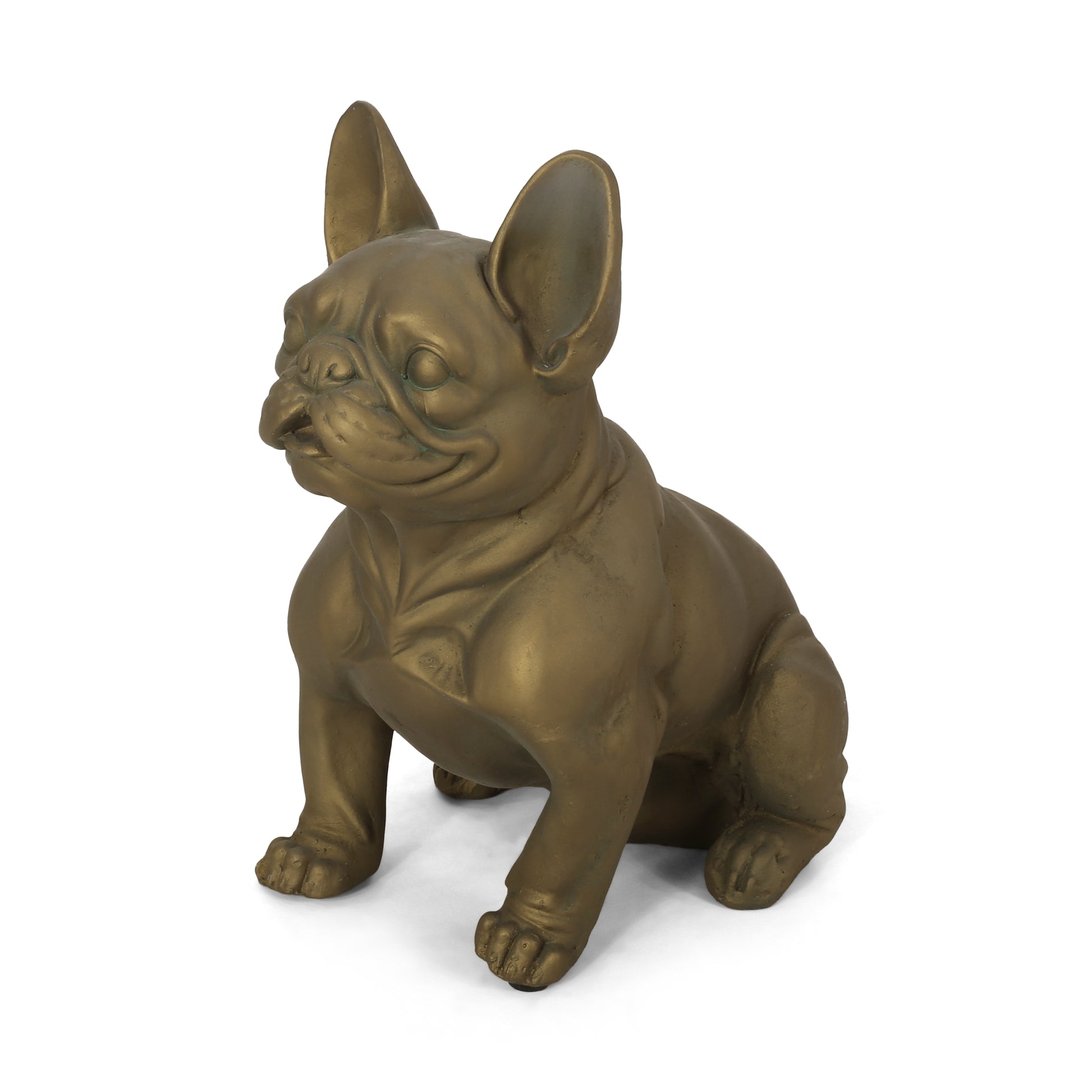 Dog Garden Sculpture Gold Glass