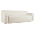 81.5'' Minimalist Curved Upholstered Sofa, 3 Seat Modular Casual Sofa For Living Room, Bedroom, And Apartments Beige Polyester 3 Seat