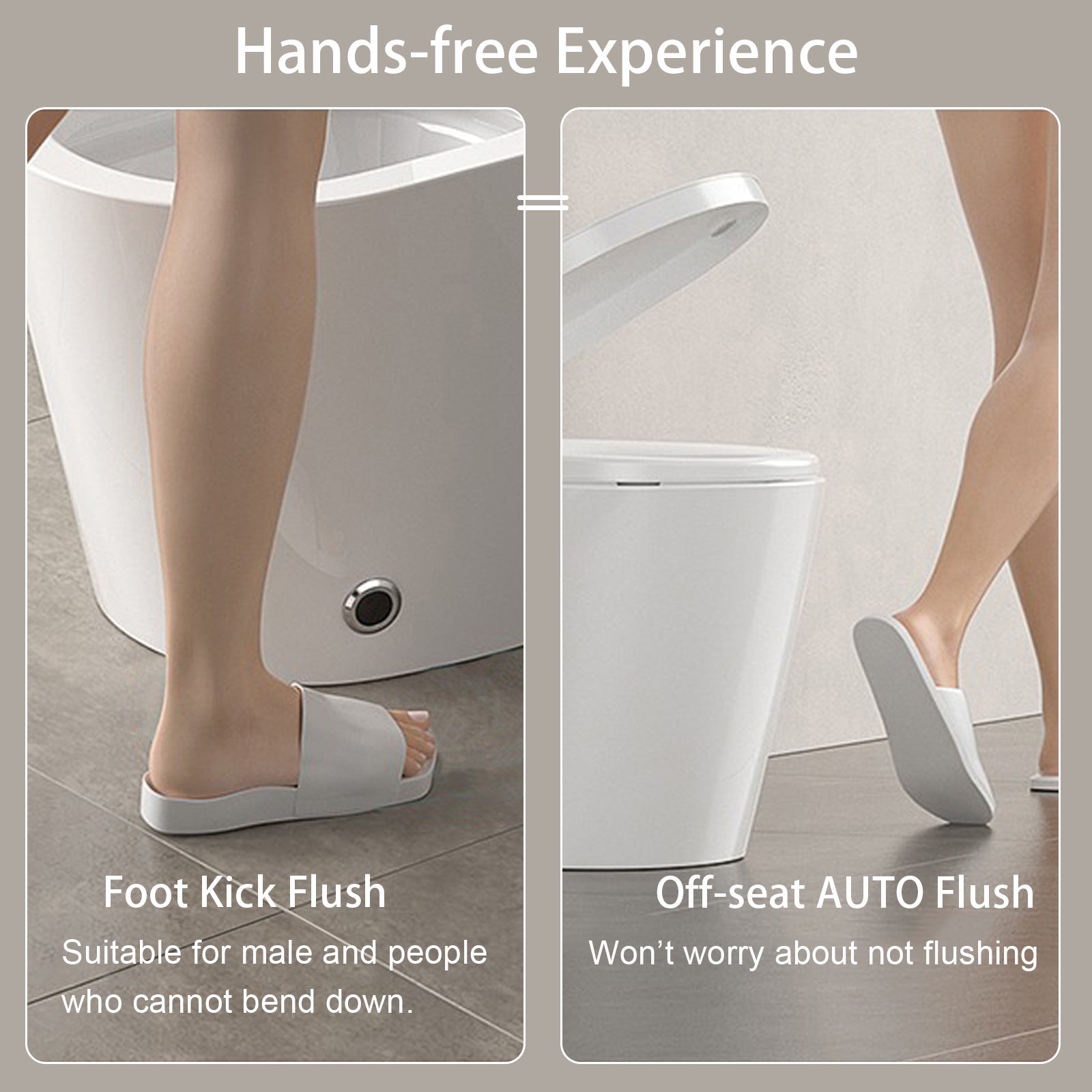 St Zgp 01 Smart Toilet With Heated Bidet Seat, One Piece Toilet With Auto Open&Close, Feet Sensor Operation, Auto Dual Flush, Dryer And Warm Water, Built In Water Tank Without Pressure Limited, White White Bathroom Ceramic