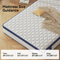 Mattress Home Mattress Bedroom Mattress Double Mattress Gel Memory Cotton Mattress Full Size Mattress Roll Pack Compression Mattress Box Mattress White Blue Foam Spring Queen