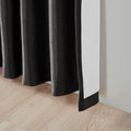 Twist Tab Total Blackout Window Curtain Panel Black 50X95