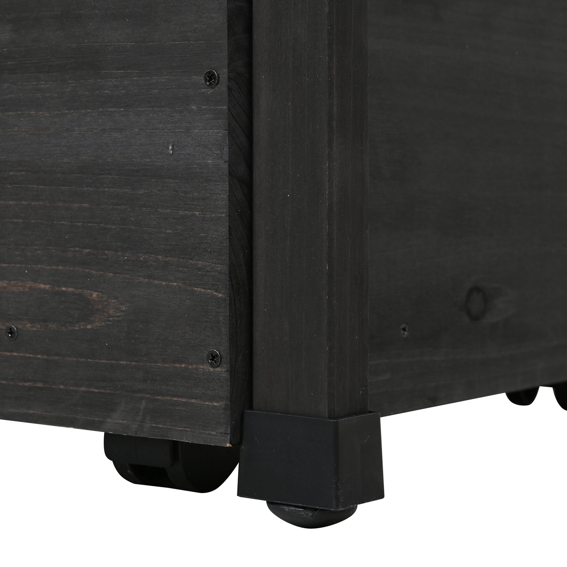 62.4Inch Height Wood Garden Greenhouse Balcony Portable Mini Cold Frame With Movable Storage Box And Adjustable Shelves For Outdoor Indoor Use, Black Black Garden & Outdoor Casual Wood