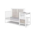 Connelly 4 In 1 Crib And Changer Combo White Rockport Gray White Gray Wood