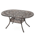 Tucson Cast Aluminum Dining Table, Shiny Copper Copper Aluminium