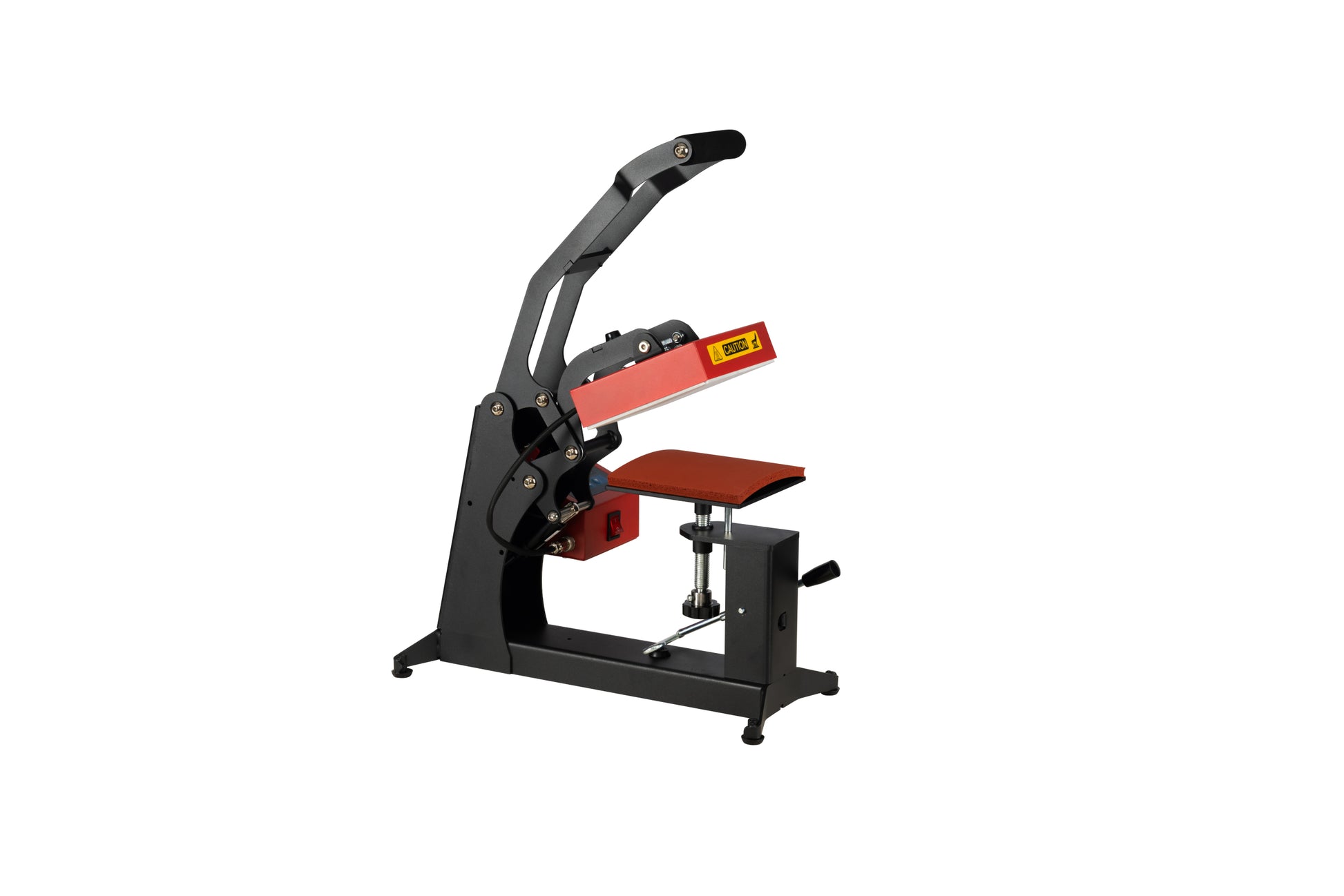 3 In 1 Combo Heat Press Machine For Cap,Label,Cup Red Black Aluminium