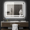 Homcom Led Bathroom Mirror With Lights, 47