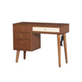 3 Pieces Bedroom Set With Queen Size Wooden Bed Frame, 1 Vintage Nightstand And 1 Makeup Vanity Set With Stool,Walnut Expected Arrival Time: 08.23 Queen Walnut 3 Piece Set Wood