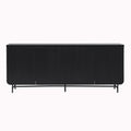 Modern Scandi Fluted Door Sideboard Black Black Mdf Mdf