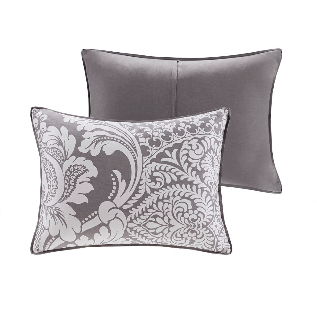 6 Piece Printed Duvet Cover Set King Multicolor Polyester