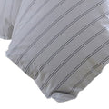 2 Piece Twin Size Comforter And Sham Set, Black Pinstripe Pattern, White White Polyester Blend