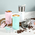 Travel Coffee Mug 12 Oz, Insulated Coffee Cups With Flip Lid, Stainless Steel Coffee Mugs Spill Proof, Double Wall Vacuum Tumblers, Reusable To Go Mug For Hot Ice Coffee Tea Green Mint Green