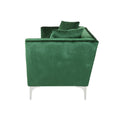 Mirod Comfy 3 Seat Sofa With Metal Legs, Modern For Living Room And Study Emerald Velvet 3 Seat