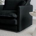 Armless Deep Seat 2 Seater Chenille Fabric Sofa To Combine With Alternative Arms And Single Armless Sofablack Chenille Black Chenille 2 Seat