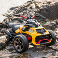 24V Kids Ride On Atv, 3 Wheeler Electric Vehicle, Battery Powered Ride On Motorcycle For Boys Girls With Led Lights, Music, High Low Speed, Soft Start,Without Rc Yellow 3 To 4 Years Plastic Indoor & Outdoor Use