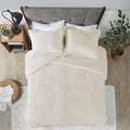 Fur Down Alternative Comforter Mini Set King Ivory Faux Fur