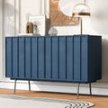 Modern Cabinet With 4 Doors, Suitable For Living Rooms, Entrance And Study Rooms. Navy Blue Mdf