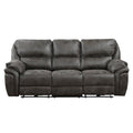 Plush Modern Living Room Sofa Set 3Pc Power Reclining Sofa Loveseat Chair Gray Microfiber Upholstery Usb Port Solid Wood Frame Furniture Gray Microfiber Wood Primary Living Space Modern Plywood,Solid Wood 6 Seat