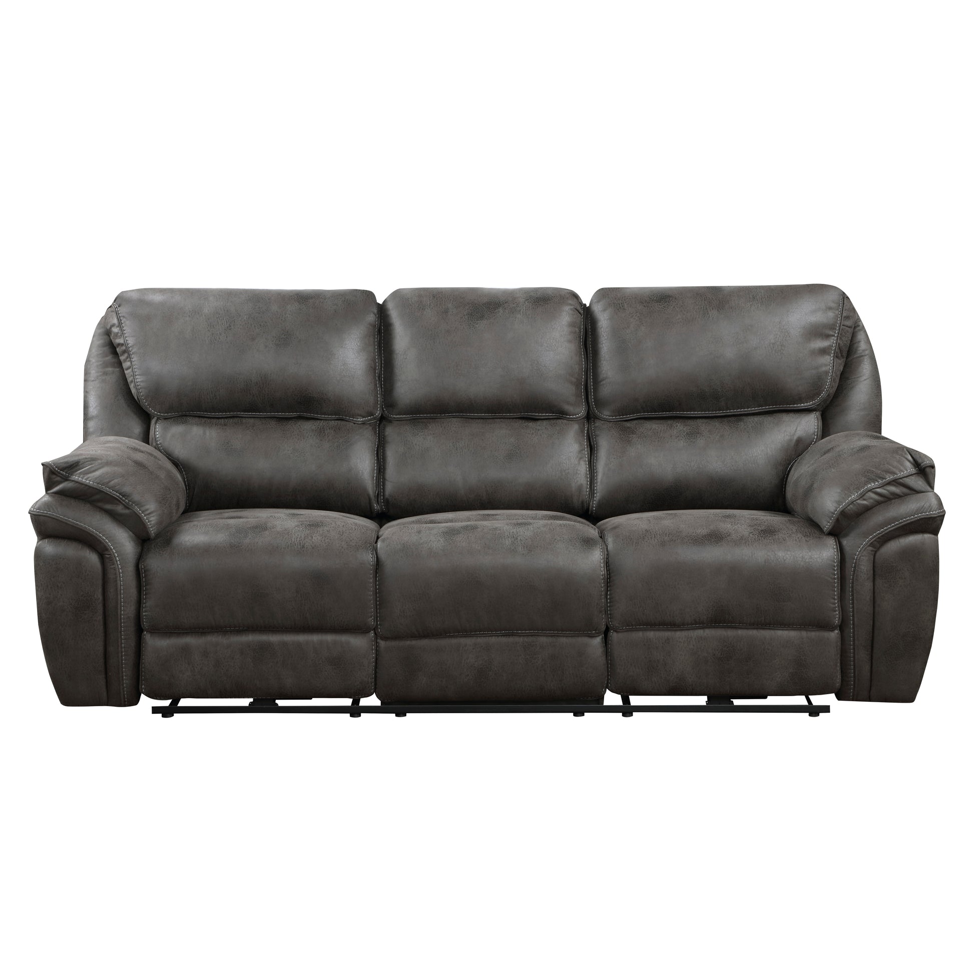 Plush Modern Living Room Sofa Set 3Pc Power Reclining Sofa Loveseat Chair Gray Microfiber Upholstery Usb Port Solid Wood Frame Furniture Gray Microfiber Wood Primary Living Space Modern Plywood,Solid Wood 6 Seat
