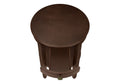 Accent Table, 2 Tier, End, Side Table, Round, Nightstand, Bedroom, Lamp, Brown Veneer, Transitional Espresso Mdf