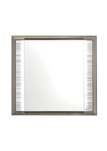 Star White Mirror With Led White Solid Wood Mdf