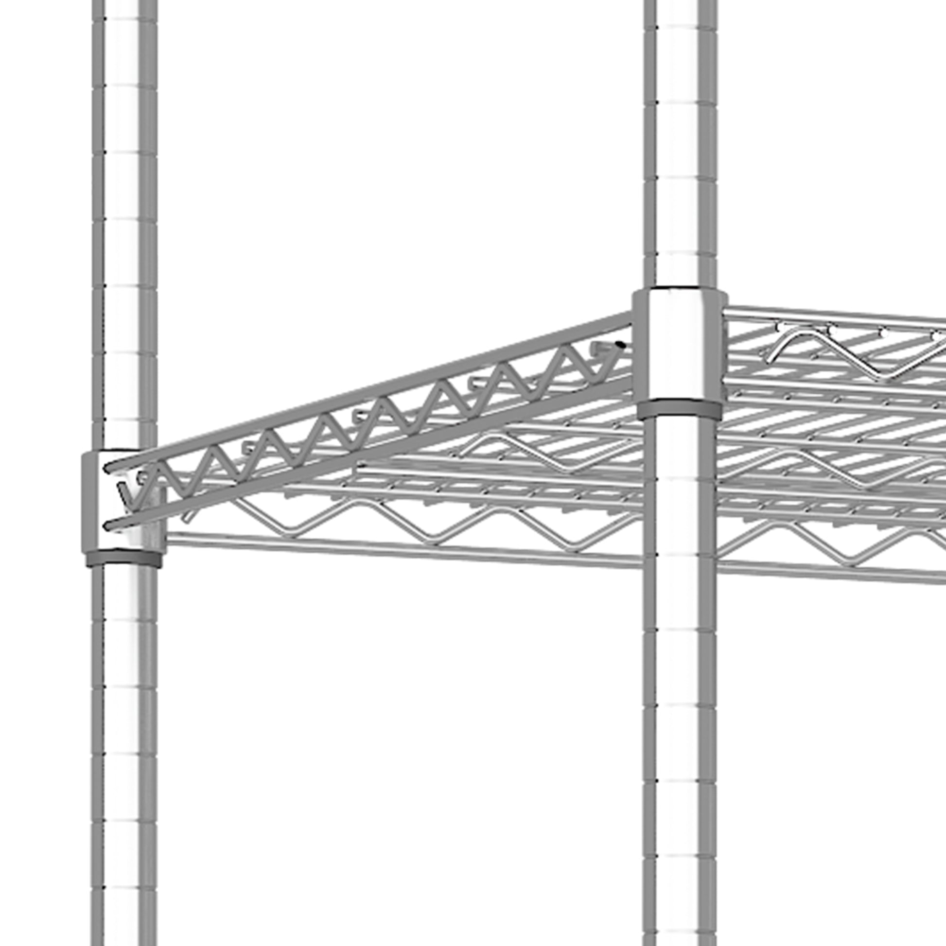 72" H Metal Large Storage Shelves With Wheels, Metal Shelving With Chrome, Adjustable 5 Tier Sturdy Metal Shelves For Storage Shelving,Kitchen,Garage 5 Silver Primary Living Space Metal Modern