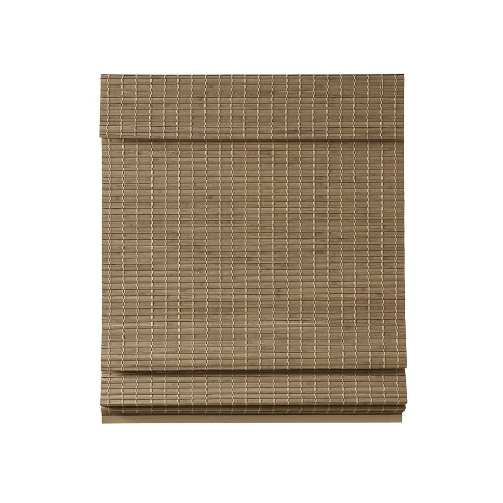 Bamboo Light Filtering Roman Shade 64"L Natural Ash Bamboo