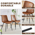 Table And Chair Set. Modern Dining Table With Mdf Top And Beautiful Mdf Legs. Comes With Brown Comfortable Chair With Seat And Metal Legs. Suitable For A Wide Range Of Decorative Styles. Brown,Wood Seats 6 Mdf