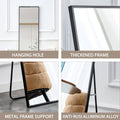 Aluminum Alloy Metal Frame Wall Mounted Full Length Mirror, Bathroom Vanity Mirror, Bedroom Porch, Decorative Mirror, Clothing Store, Floor To Ceiling Mirror, Black 65 * 23