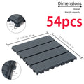 54 Pack Interlocking Plastic Deck Tiles 12