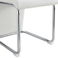 Table And Chair Set, Modern Luxurious White Imitation Marble Pattern Mdf Dining Table,Rectangular Dining Table, Matched With Uniquely Shaped Pu High Backrest Seats,Suitable For Various Occasions. White Seats 4 Mdf