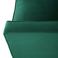 Velvet Club Chair, Green Green Velvet Wood Primary Living Space Cushion Back Casual,Contemporary Flared Arms Velvet 1 Seat