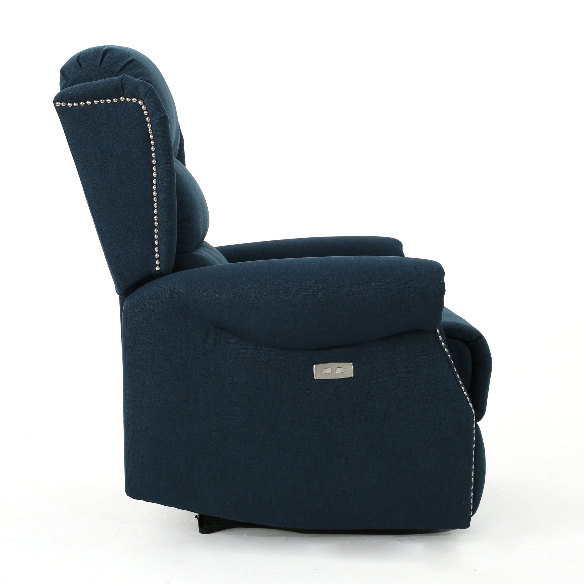 Power Recliner Navy Blue Fabric