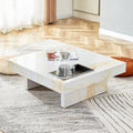 A Modern And Practical Coffee Table With Imitation Marble Patterns, Made Of Mdf Material. The Fusion Of Elegance And Natural Fashion 31.4