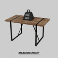 Mdf Dark Wood Dining Table And Modern Dining Chair 4 Piece Set, Medieval Wooden Kitchen Dining Table Set, Rectangular Metal Base, Dining Table And Suede Chair Wood Mdf