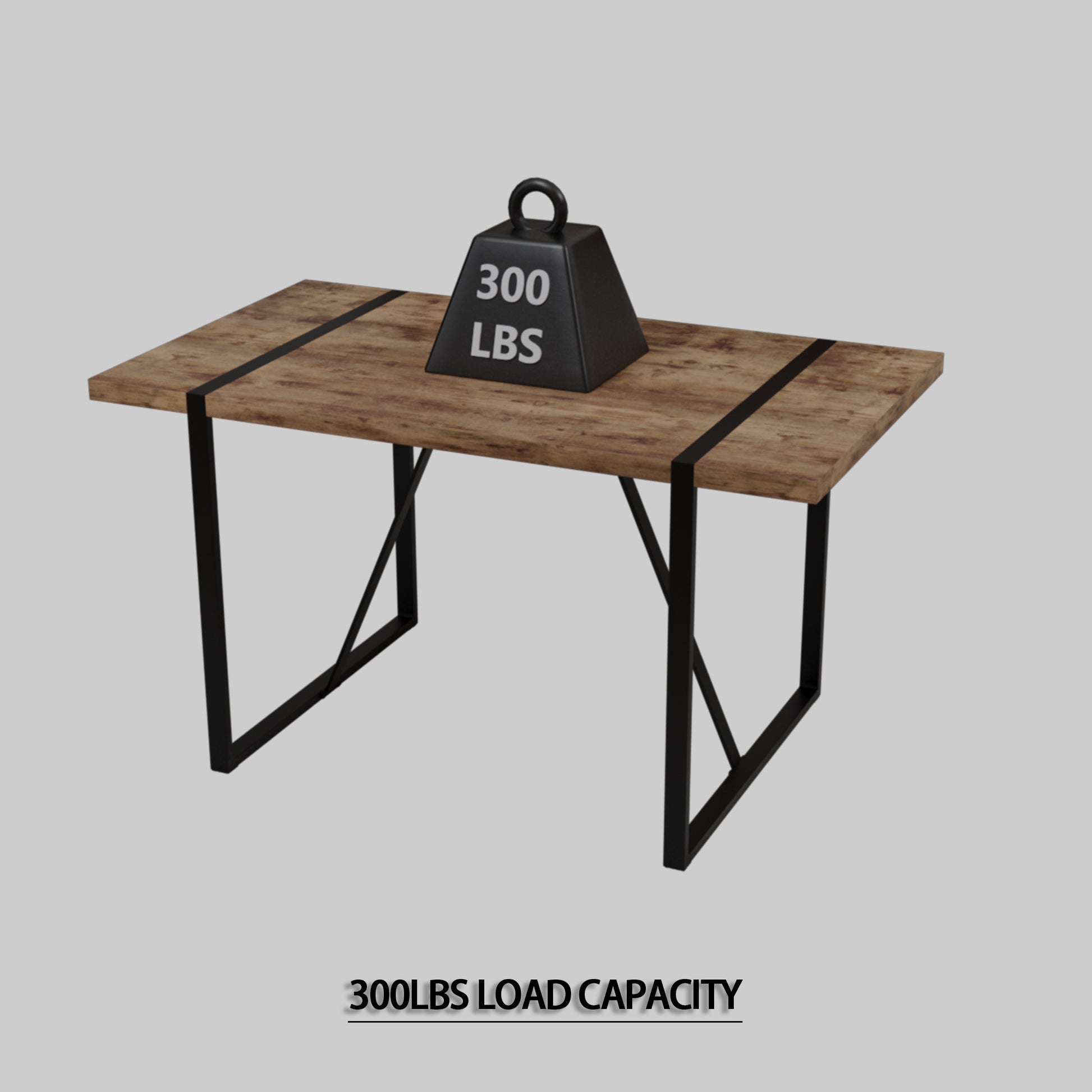 Mdf Dark Wood Dining Table And Modern Dining Chair 4 Piece Set, Medieval Wooden Kitchen Dining Table Set, Rectangular Metal Base, Dining Table And Suede Chair Wood Mdf