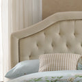 Queen&Full Sized Headboard Queen Beige Fabric