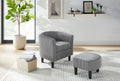 Modern Accent Chair,Upholstered Arm Chair Corduroy Single Sofa Chair With Ottoman Foot Rest Comfy Armchair For Living Room Bedroom And Office,Grey Grey Corduroy