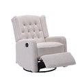 Coolmore Rocking Recliner Chair,360 Degree Swivel Nursery Rocking Chair,Glider Chair,Modern Small Rocking Swivel Recliner Chair For Bedroom,Living Room Chair Home Theater Seat White Teddy White Teddy Teddy