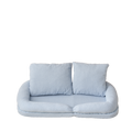 Triple Fold Down Sofa Bed,Blue Blue Metal Cotton Metal