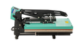 16X24 Semi Automatic Heat Press Machine With Auto Open And Slide Out Base Black Green Aluminium