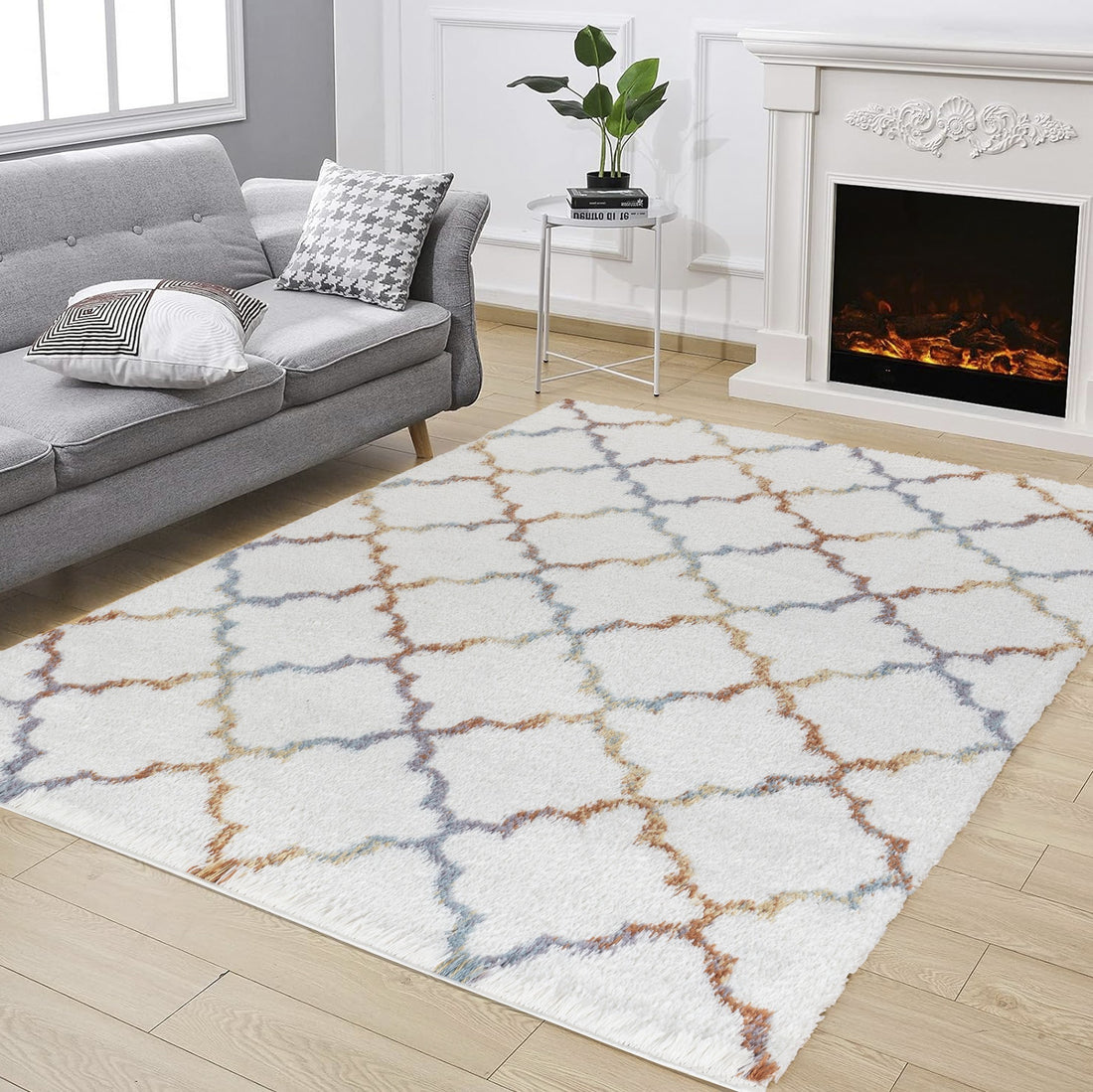 Loft Shag Gc Czy1003 Ivory 7 Ft. 10 In. X 9 Ft. 10 In. Shaggy Area Rug Ivory Polyester