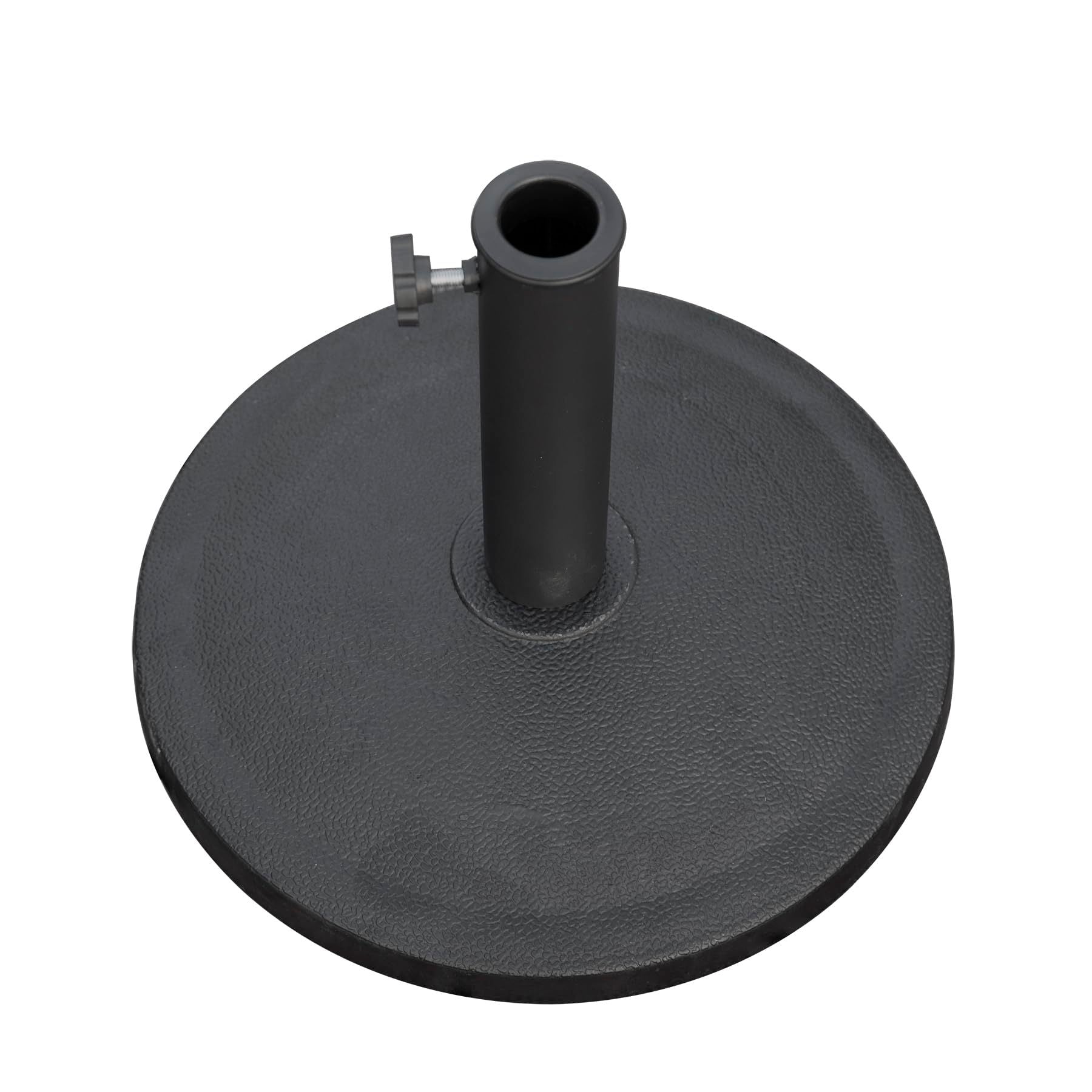 Patio Umbrella Base, Umbrella Stand Base With Adjustable Knob, Patio Table Umbrella Base For Outdoor 1.5'' 1.9'' Market Umbrella Heavy Duty Umbrella Holder, Black Black Resin