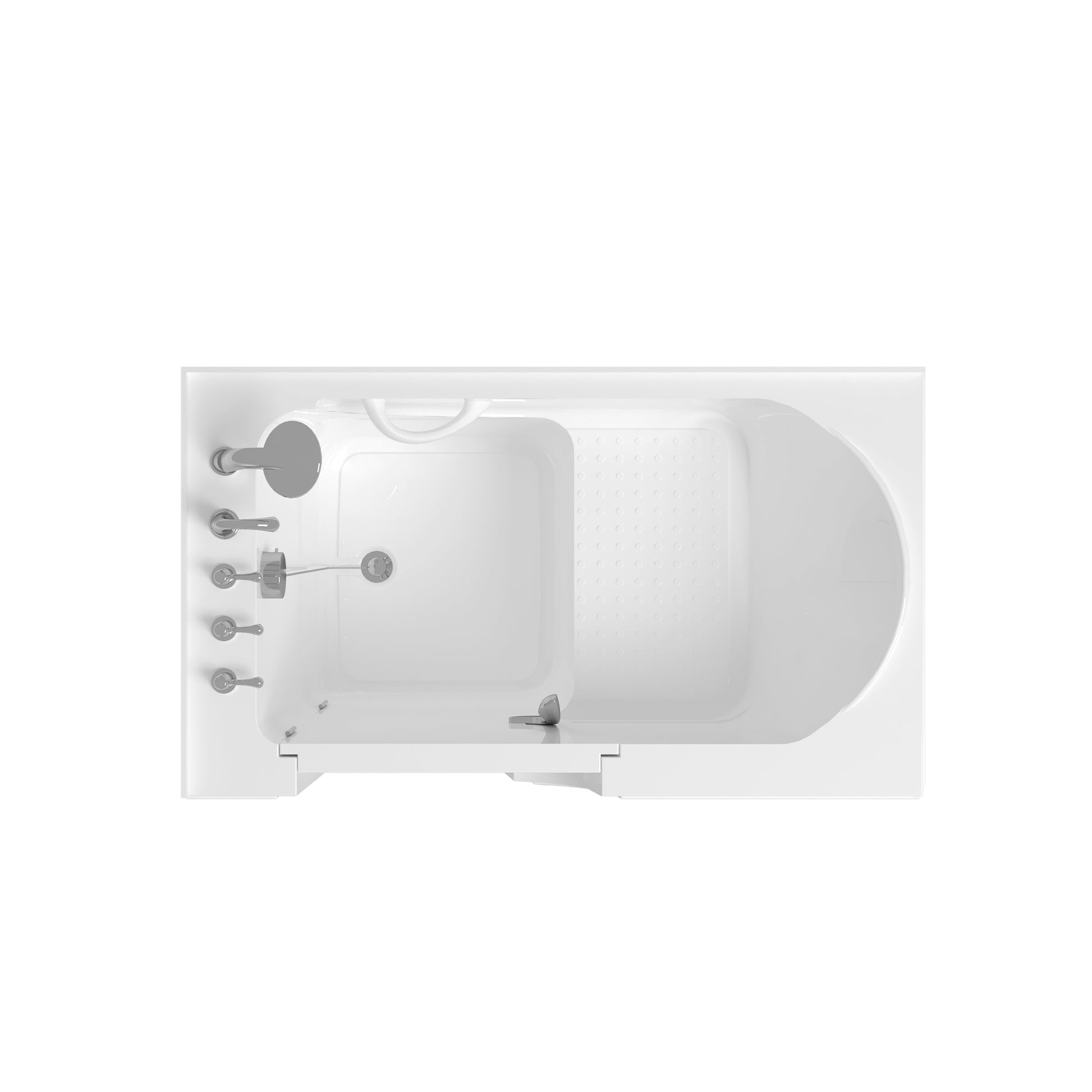 56" Walk In Bathtub With Left Side Door Opening And Quick Fill And Drain System, Rectangular Soaking Bathtub In White White Rectangle Bathroom Walk In Tubs Polished Less Than 59 In Art Deco,Contemporary Soaking Center Front Acrylic Acrylic