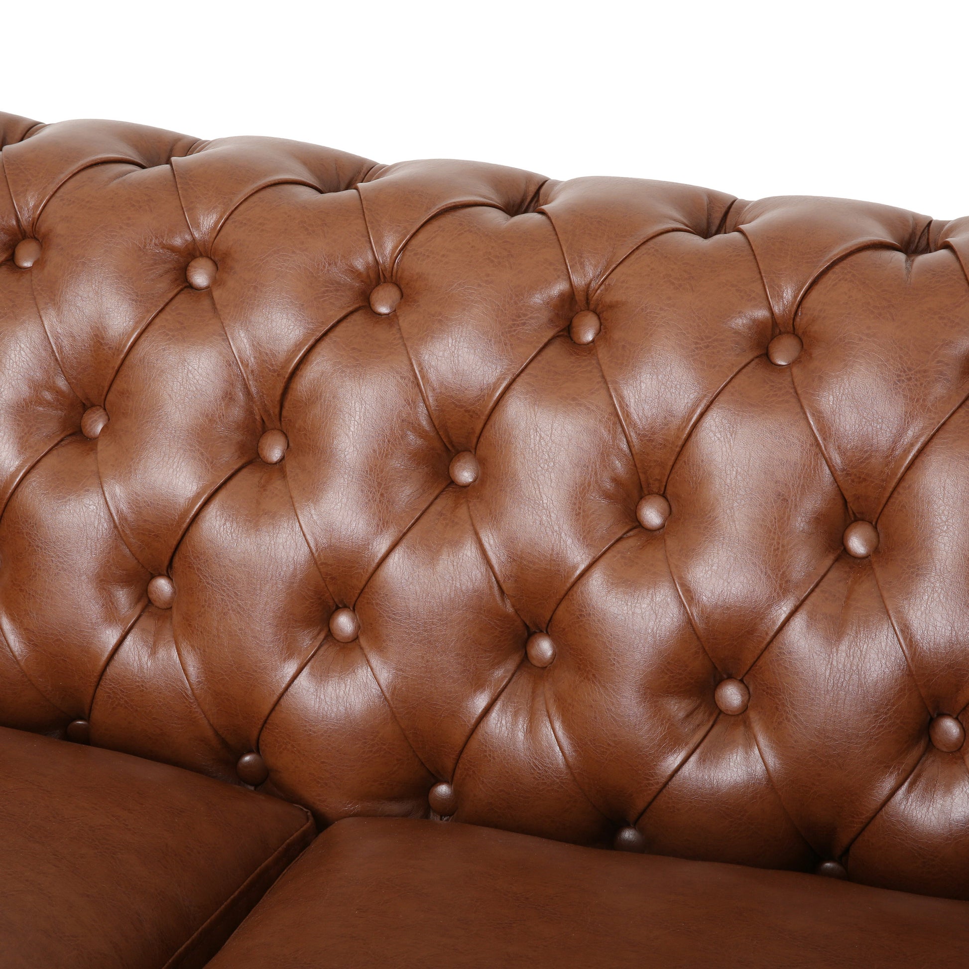 Seat Sofa Light Brown Pu